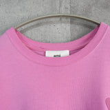 アミパリ アミパリス ハートロゴ オーバーサイズ Tシャツ ピンク - NEWSED
