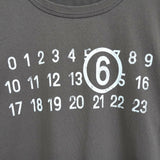 エムエムシックス メゾン マルジェラ カレンダーロゴ フェイクレイヤード Tシャツ カーキグレー レディース - NEWSED