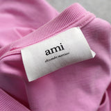 アミパリ アミパリス ハートロゴ オーバーサイズ Tシャツ ピンク - NEWSED