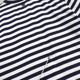 アミパリ アミ パリス ハートロゴ ボーダー柄 Tシャツ ネイビー - NEWSED