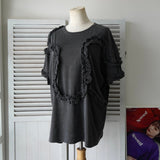 ドリス ヴァン ノッテン フリル 半袖トップス Tシャツ ダークグレー レディース - NEWSED