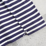 メゾンキツネ トリコロールフォックス ボーダー ロンT 長袖トップス ホワイト / ネイビー - NEWSED