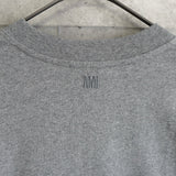 アミ パリス アミパリ ロゴ刺繍 オーバーサイズ Tシャツ グレー - NEWSED