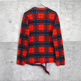 トリコ コム デ ギャルソン フリル タータンチェック 長袖トップス ロンT レッド - NEWSED