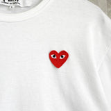プレイ コム デ ギャルソン ハート Tシャツ ホワイト - NEWSED