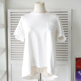 サカイ フリル ドッキング Tシャツ ブラウス ホワイト レディース - NEWSED