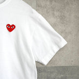 プレイ コム デ ギャルソン ハート Tシャツ ホワイト - NEWSED