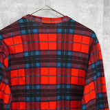 トリコ コム デ ギャルソン フリル タータンチェック 長袖トップス ロンT レッド - NEWSED