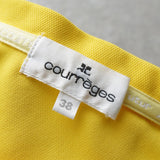 クレージュ ロゴ スポーティー生地 Tシャツ 半袖トップス イエロー レディース - NEWSED