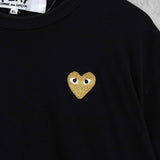 プレイ コムデギャルソン ハートロゴ Tシャツ ブラック - NEWSED