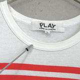 プレイ コムデギャルソン ハートロゴ Tシャツ ホワイト - NEWSED