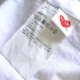 プレイ コムデギャルソン ハート ロゴ Tシャツ ホワイト - NEWSED