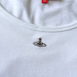 ヴィヴィアン ウエストウッド レッドレーベル オーブ Tシャツ ホワイト レディース - NEWSED