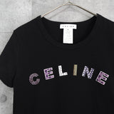 セリーヌ ロゴ Tシャツ カットソー 半袖トップス レディース ブラック - NEWSED