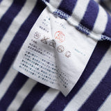 プレイ コムデギャルソン ロンT ストライプ柄 ロゴパッチネイビー AD2016 - NEWSED