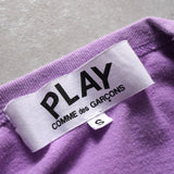 プレイ コムデギャルソン ハートロゴ Tシャツ パープル AD2018 - NEWSED