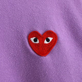 プレイ コムデギャルソン ハートロゴ Tシャツ パープル AD2018 - NEWSED