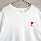 アミ パリス ハート ロゴ 刺繍 ラージフィット Tシャツ トップス ホワイト L〜XL相当 - NEWSED