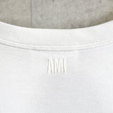 アミ パリス ハート ロゴ 刺繍 ラージフィット Tシャツ トップス ホワイト L〜XL相当 - NEWSED