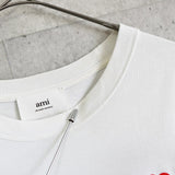 アミ パリス ハート ロゴ 刺繍 ラージフィット Tシャツ トップス ホワイト L〜XL相当 - NEWSED