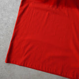 メゾン マルジェラ エイズT 異素材切り替え ベロア Vネック Tシャツ 半袖トップス レッド タグ付き未使用品 - NEWSED