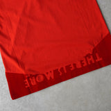 メゾン マルジェラ エイズT 異素材切り替え ベロア Vネック Tシャツ 半袖トップス レッド タグ付き未使用品 - NEWSED