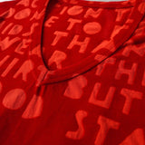 メゾン マルジェラ エイズT 異素材切り替え ベロア Vネック Tシャツ 半袖トップス レッド タグ付き未使用品 - NEWSED