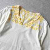 メゾン マルジェラ エイズT Vネック Tシャツ 半袖トップス イエロー タグ付き未使用品 - NEWSED