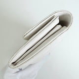 シャネル クラシック ココマーク マトラッセ キャビアスキン 長財布 ホワイト