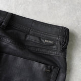 ディーゼル TEPPHAR ブラック コーティング ストレッチ デニム - NEWSED