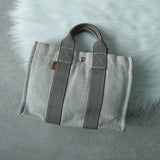 エルメス フールトゥPM キャンバス ハンドバッグ ホワイト / ブラック