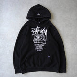 ステューシー USA製 ロゴ 刺繍 パーカー ブラック - NEWSED