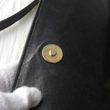 ヴァレンティノ Vステッチ レザー ショルダーバッグ ブラック - NEWSED