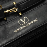 ヴァレンティノ Vステッチ レザー ショルダーバッグ ブラック - NEWSED