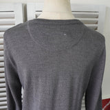 エムエムシックス メゾンマルジェラ Vネック スリット 七分袖 ニット グレー レディース - NEWSED