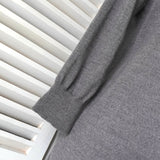 エムエムシックス メゾンマルジェラ Vネック スリット 七分袖 ニット グレー レディース - NEWSED