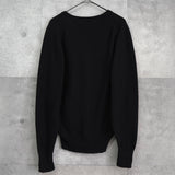 バーバリー ヴィンテージ ロゴ Vネック ニット ブラック - NEWSED