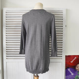 エムエムシックス メゾンマルジェラ Vネック スリット 七分袖 ニット グレー レディース - NEWSED