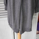 エムエムシックス メゾンマルジェラ Vネック スリット 七分袖 ニット グレー レディース - NEWSED