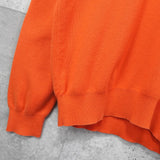 ポロ ラルフローレン ロゴ 刺繍 Vネック ニット オレンジ - NEWSED