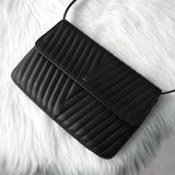 ヴァレンティノ Vステッチ レザー ショルダーバッグ ブラック - NEWSED