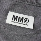 エムエムシックス メゾンマルジェラ Vネック スリット 七分袖 ニット グレー レディース - NEWSED