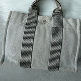 エルメス フールトゥPM キャンバス ハンドバッグ ホワイト / ブラック