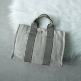 エルメス フールトゥPM キャンバス ハンドバッグ ホワイト / ブラック