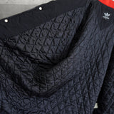 アディダス ナイロンジャケット バックロゴ ハイネック ブラック/レッド XL〜2XL相当 - NEWSED