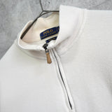 ポロ ラルフローレン ハーフジップ ハイネック スウェット トレーナー ホワイト XL〜2XL相当 - NEWSED