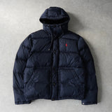 ポロ ラルフローレン ポニーロゴ ダウンジャケット ネイビー
