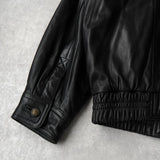 イヴ サンローラン ヴィンテージ YSLロゴ フェイクレザー ブルゾン ブラック メンズ - NEWSED