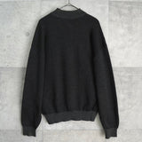 イヴ サンローラン ヴィンテージ YSLロゴ モックネック ニット グレー - NEWSED