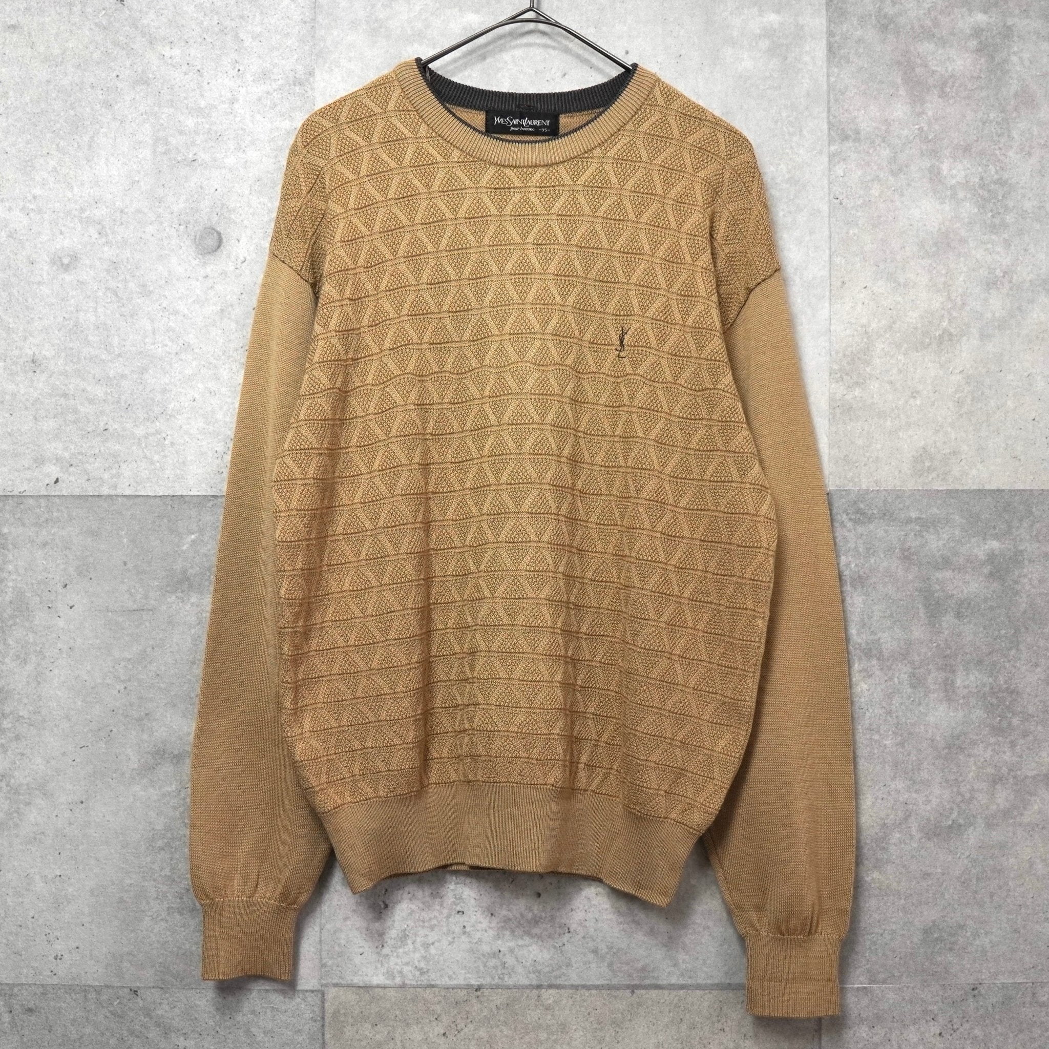 極美品✨希少 イヴサンローラン バイカラー ニット ロゴ ヴィンテージ 極美品✨希少 イヴサンローラン バイカラー ニット ロゴ ヴィンテージ